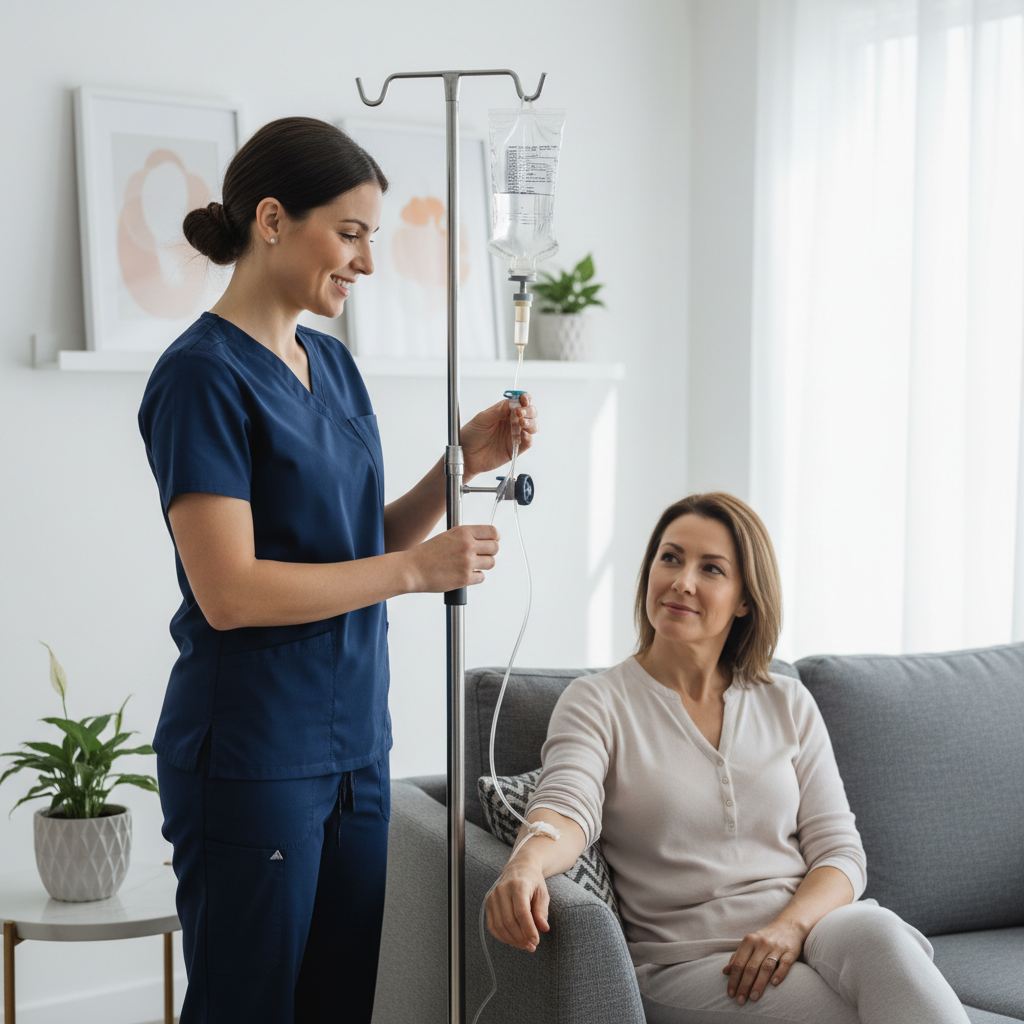 Professional certified nurse home visit in Canada